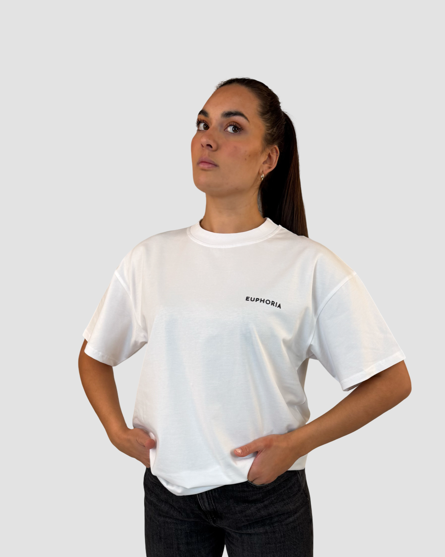 Premium Black On White T-Shirt