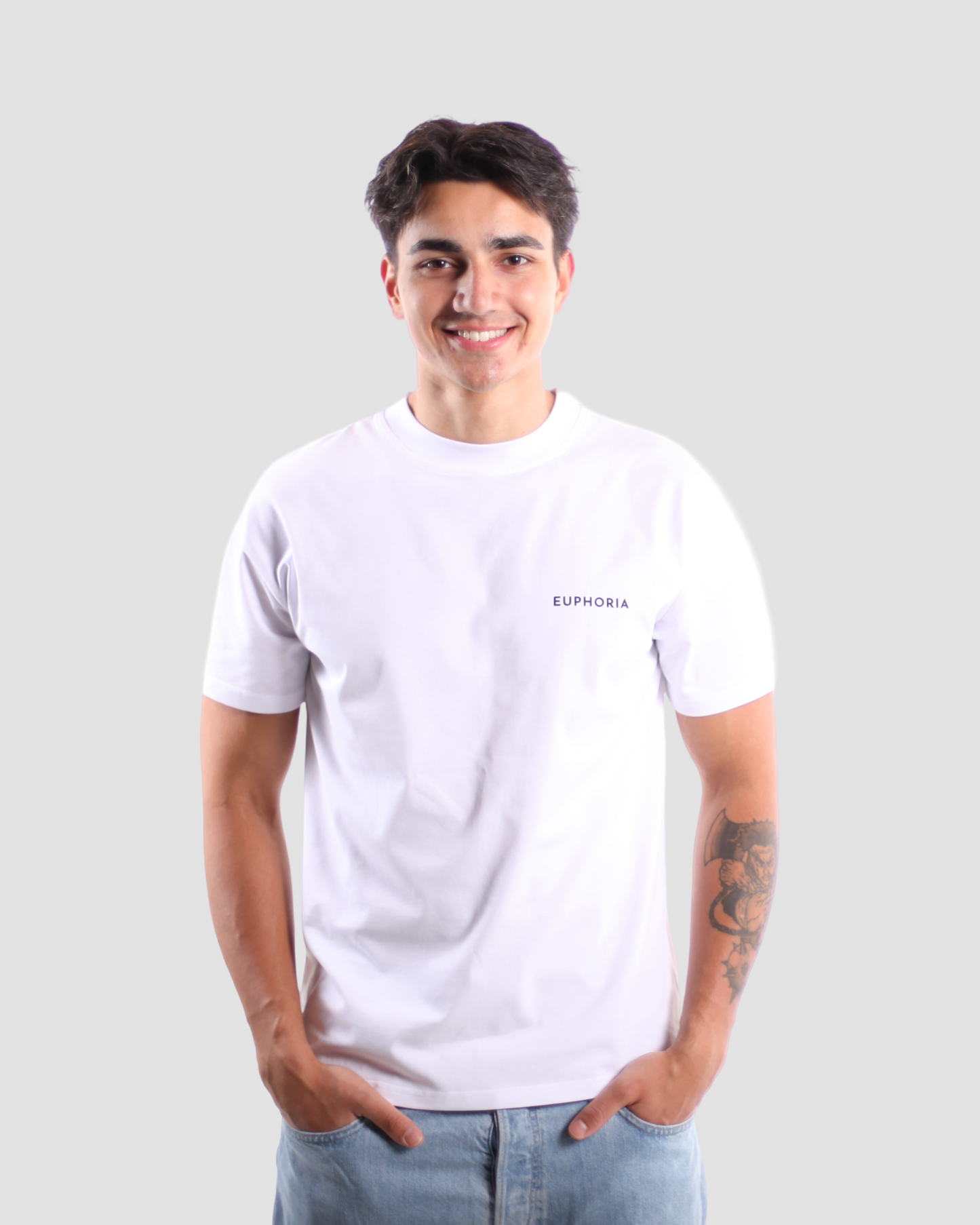 Premium Black On White T-Shirt