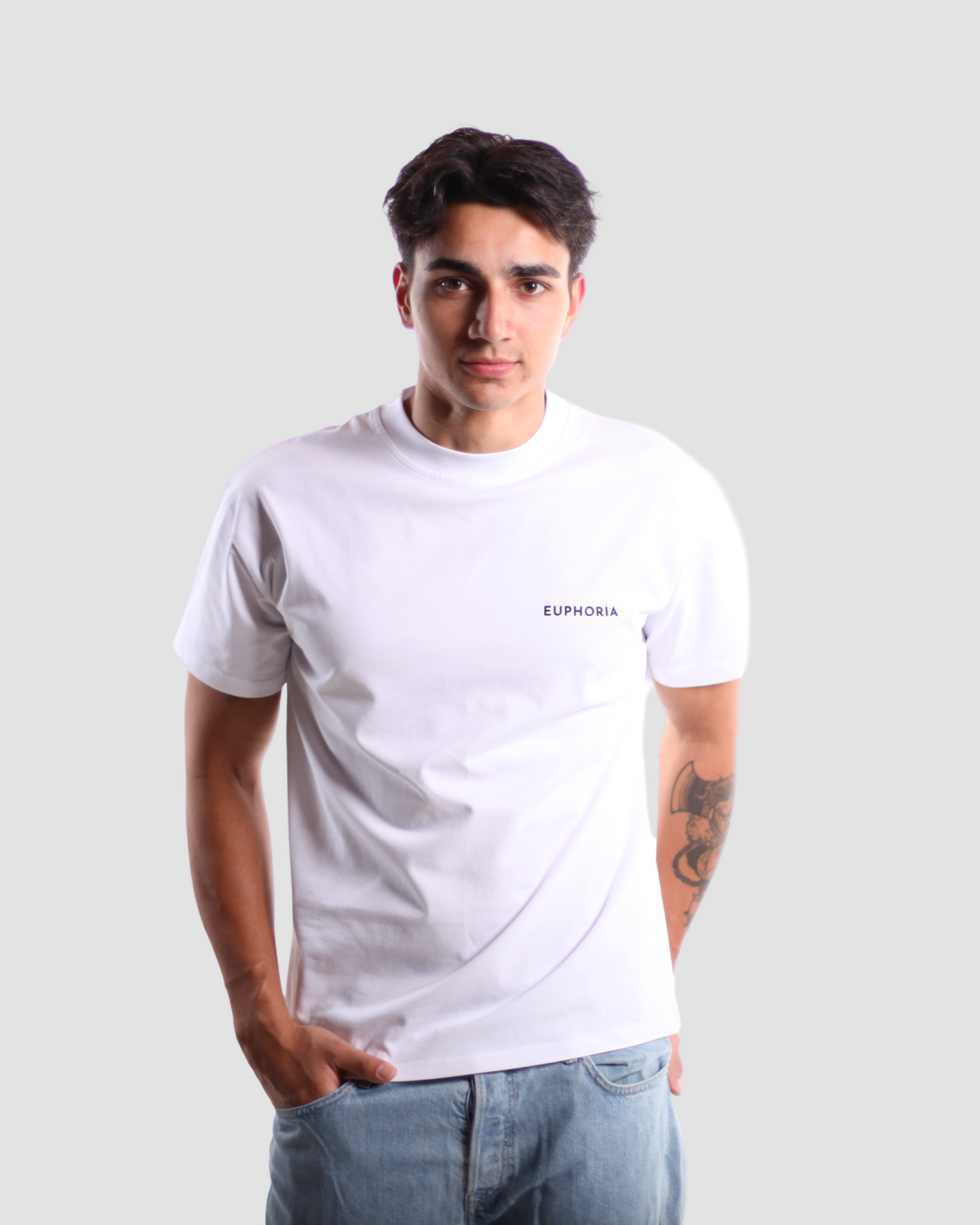 Premium Black On White T-Shirt